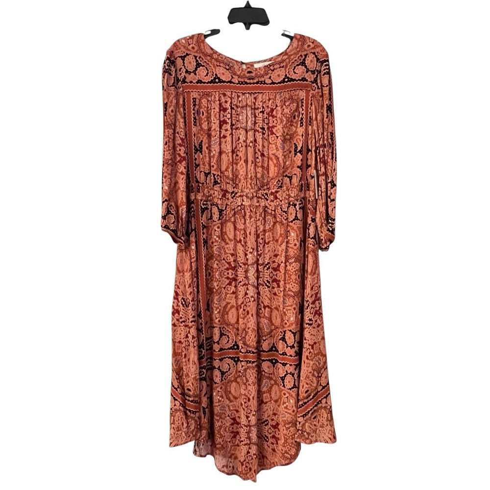 Nurture By Westbound V Shaped Hem Maxi‎ Dress Women's XL Dark Multi Boho Hippie